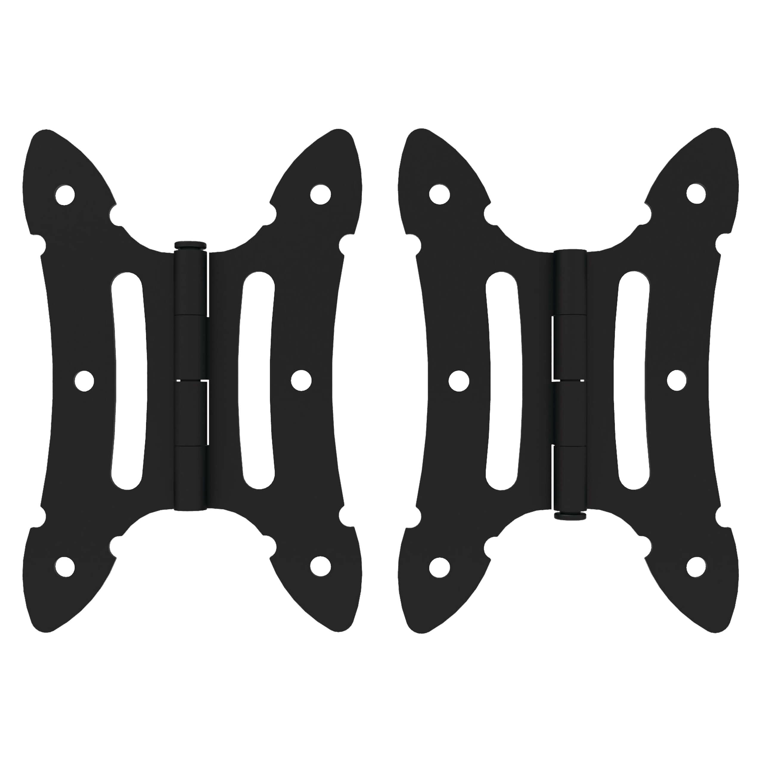 Standard Decorative Butterfly Hinge - Black