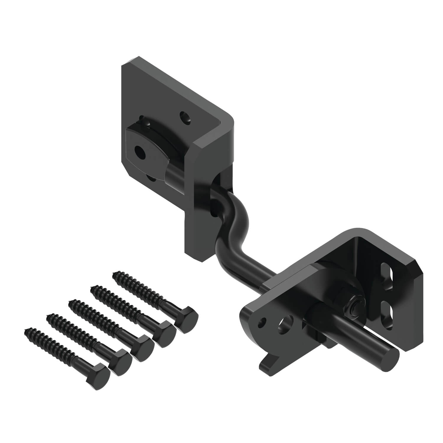 Heavy Duty Floating Bar Gravity Latch - Black